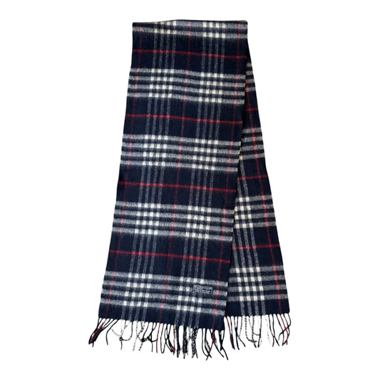 Burberrys Lambswool Navy Scarf