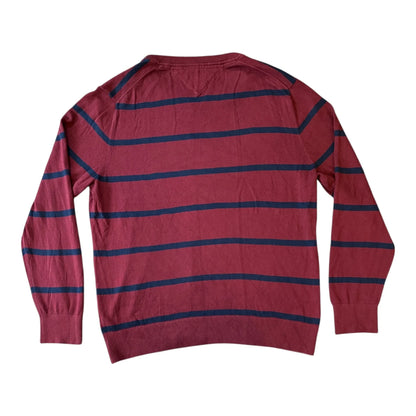 Extra large Tommy Hilfiger Burgundy V-Neck Jumper