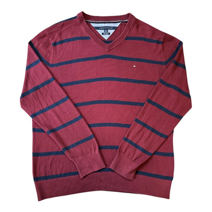 Extra large Tommy Hilfiger Burgundy V-Neck Jumper