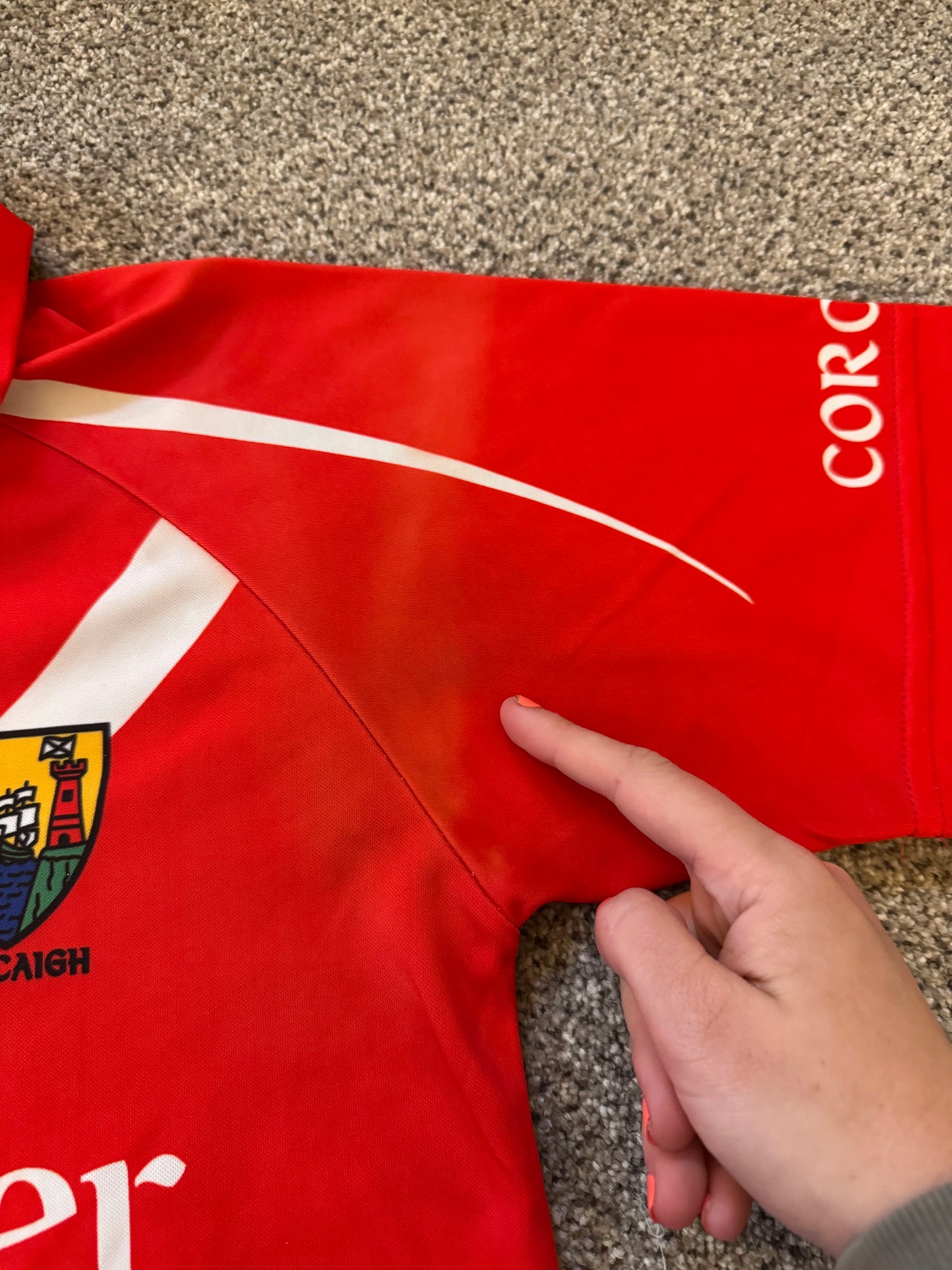 Aged 13 O'neills Red Cork GAA Jersey