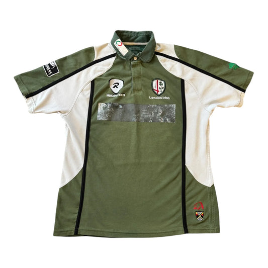 Large Rugby Tech Green London Irish 2008/09 Rugby Shirt