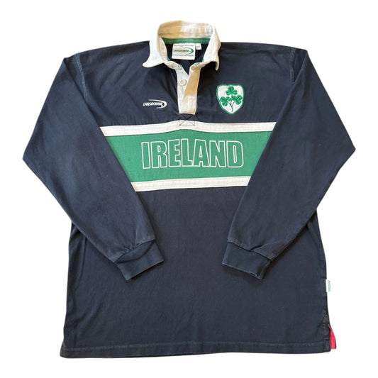 Aged 11-12 Lansdowne Navy Ireland Rugby Shirt