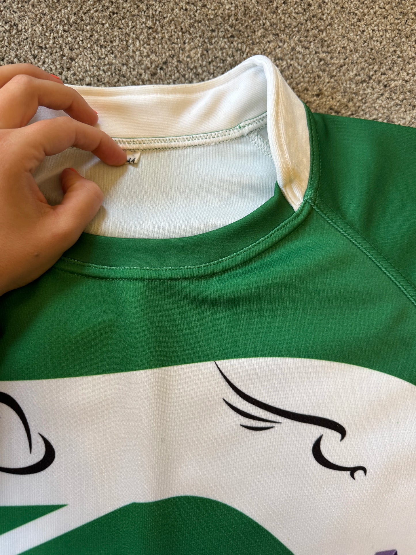 Extra large Orion Green Newcastle Falcons Rugby Shirt