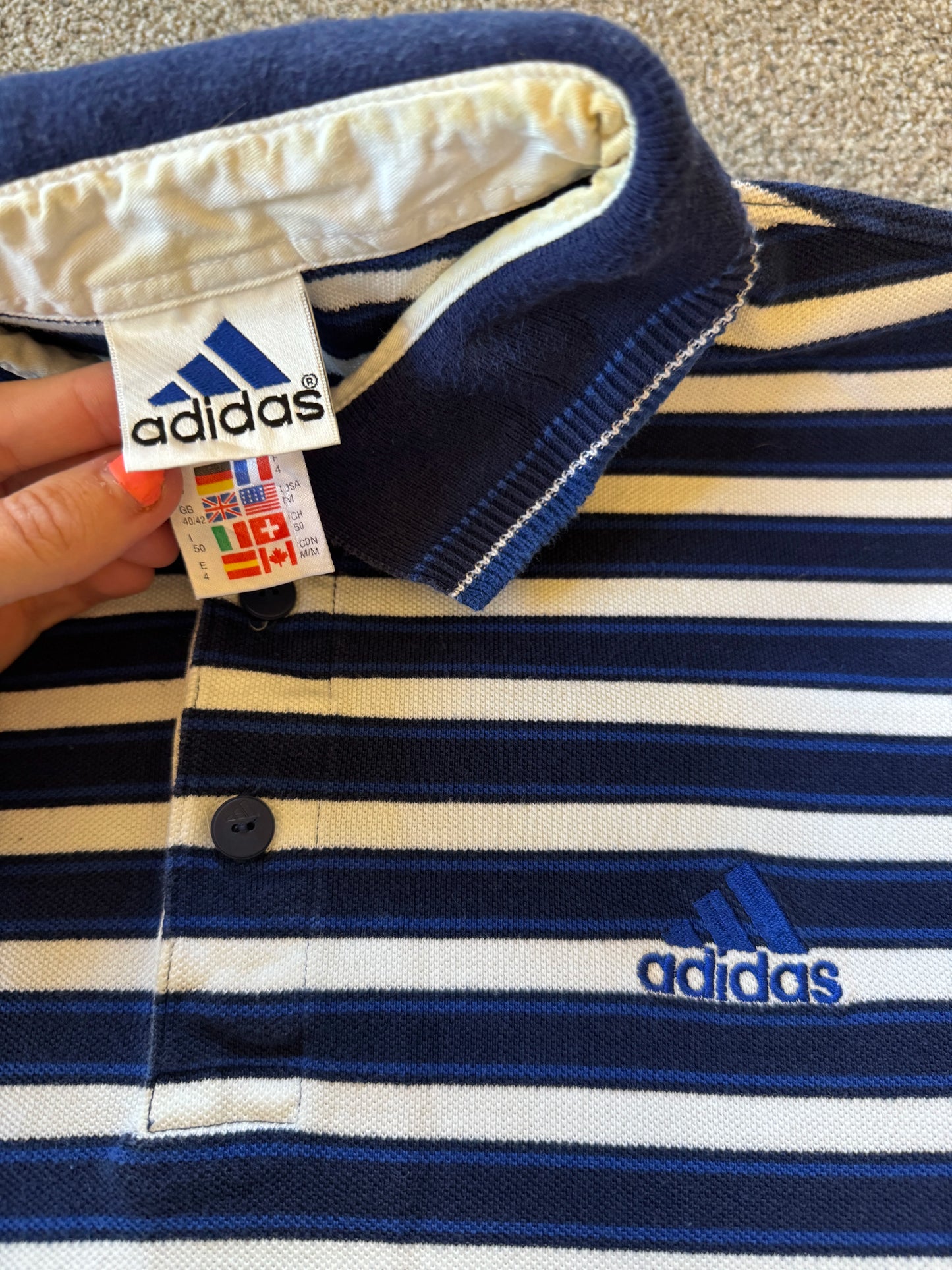Medium Adidas Navy Polo Shirt