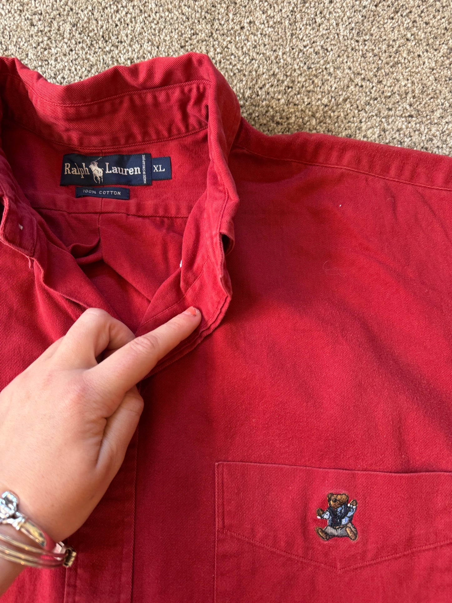 Extra large Ralph Lauren Red Polo Bear Shirt