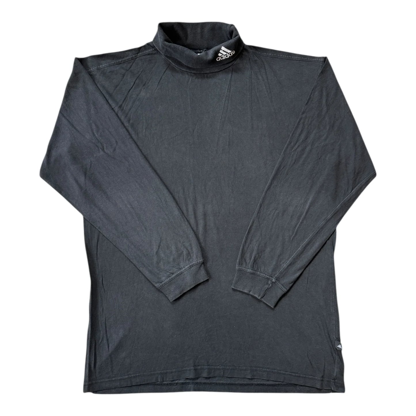 Large Adidas Black Long Sleeved Roll Neck T-Shirt