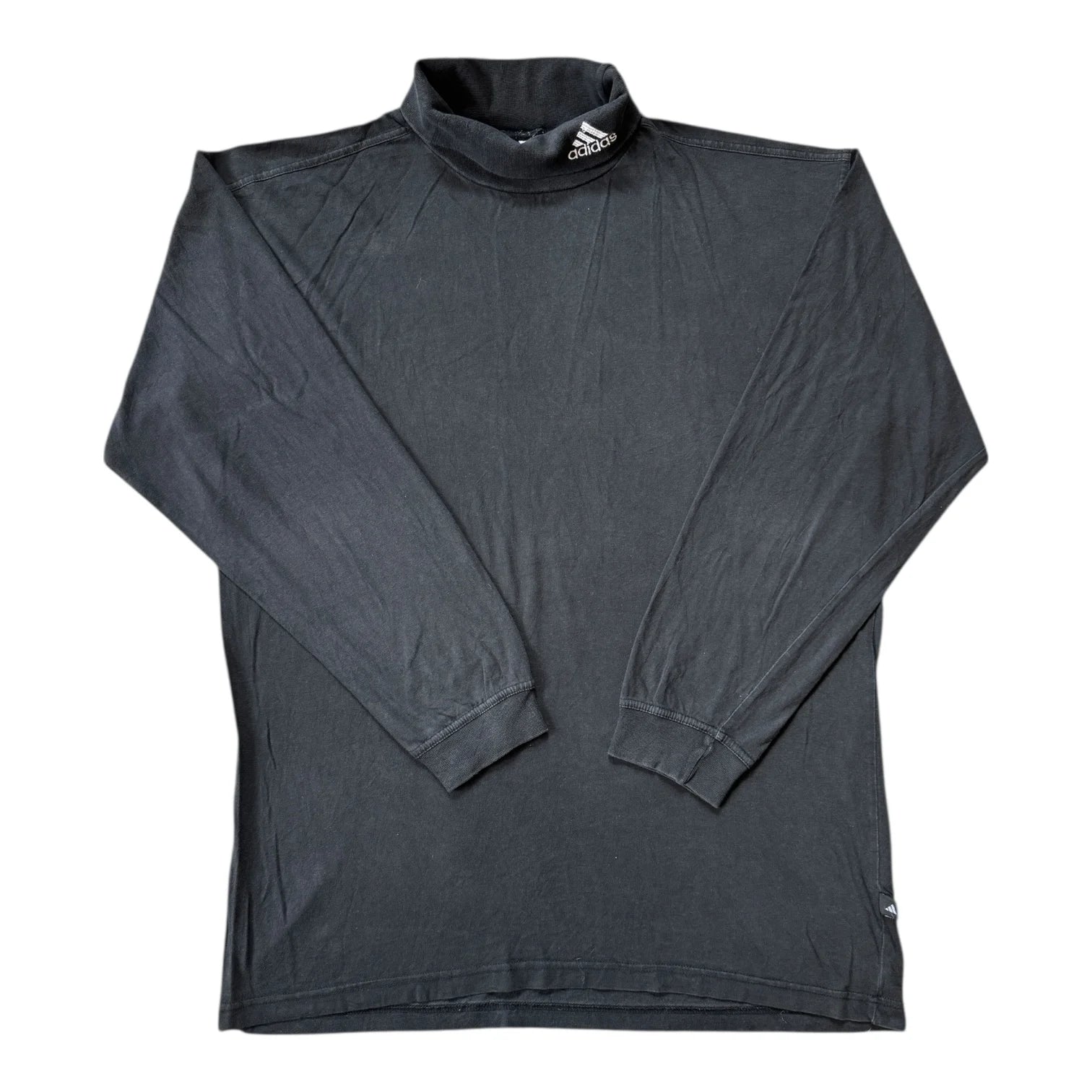 Large Adidas Black Long Sleeved Roll Neck T-Shirt