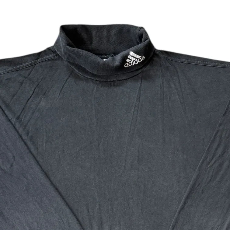 Large Adidas Black Long Sleeved Roll Neck T-Shirt