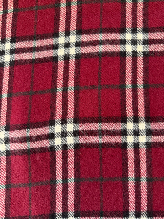 Burberrys Red Lambswool Scarf