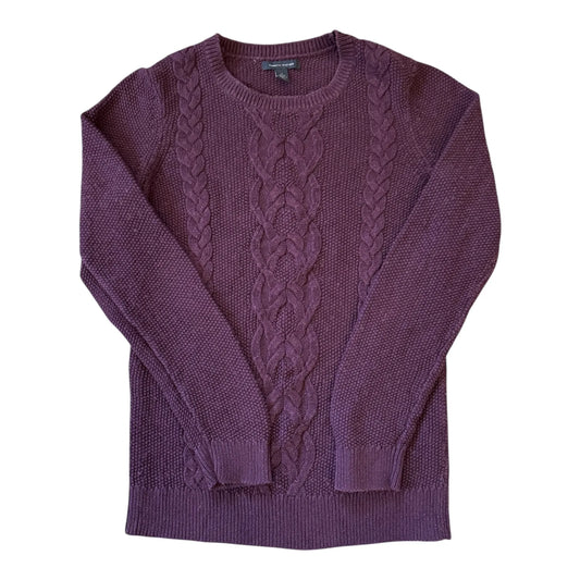 Women's Medium Tommy Hilfiger Purple Cable Knit