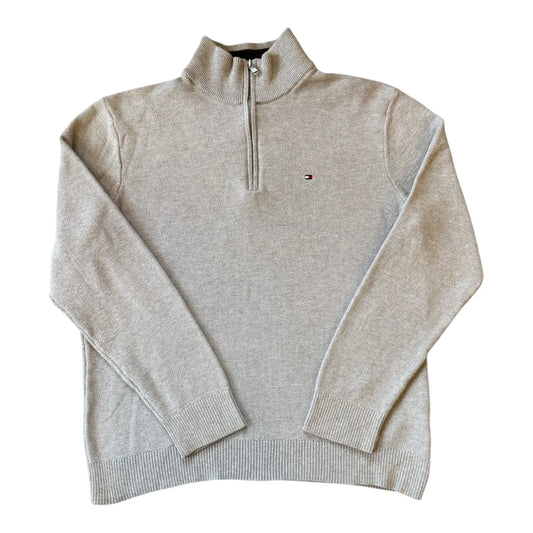 Large Tommy Hilfiger Light Grey 1/4 Zip