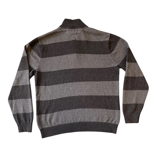 Medium Tommy Hilfiger Grey Striped 1/4 Zip
