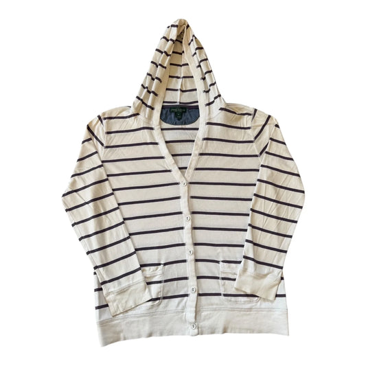 Women's Medium Ralph Lauren White Hooded Cardigan
