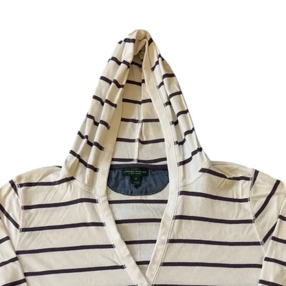 Women's Medium Ralph Lauren White Hooded Cardigan