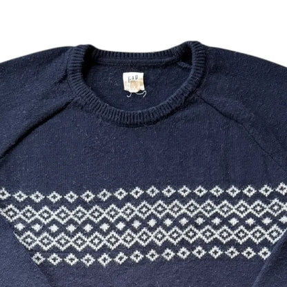 Large Gap Navy Wool Knitted Jumper