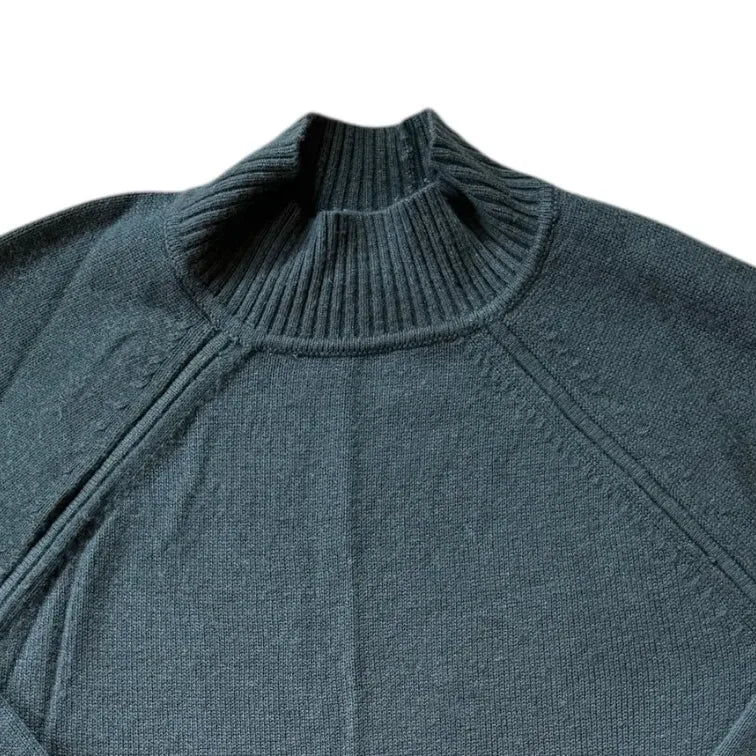 Women's Small Gap Green Knitted Jumper