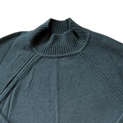 Women's Small Gap Green Knitted Jumper