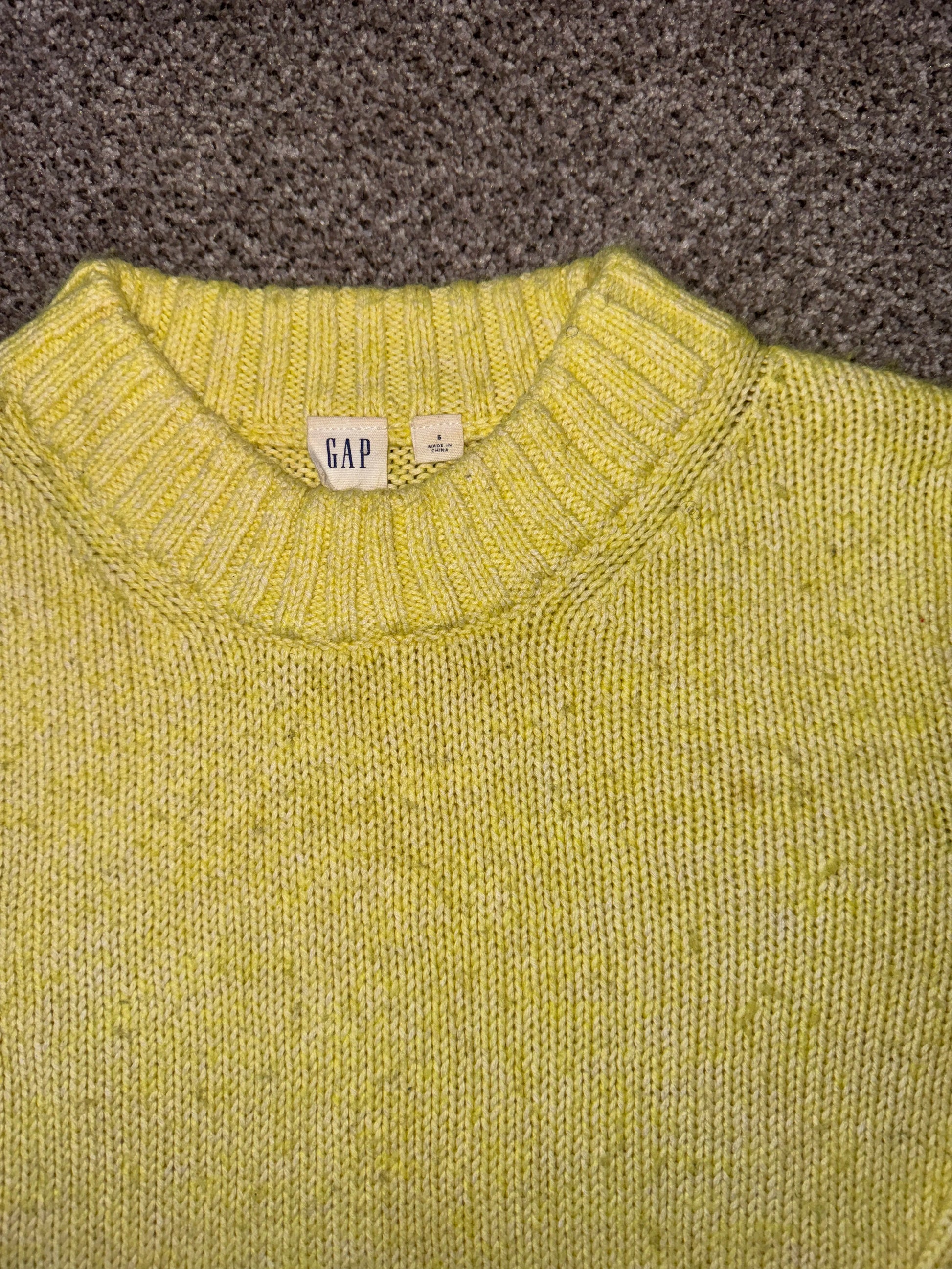 Woman's Small Gap Yellow Knitted Jumper