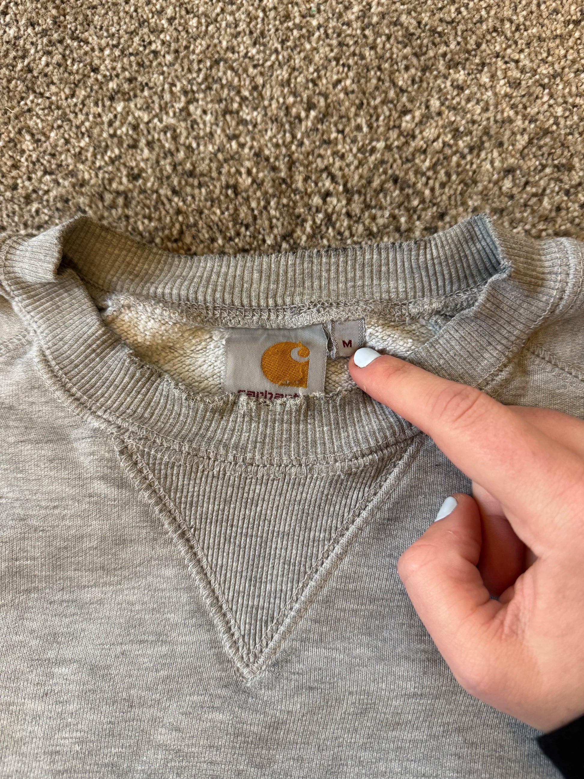 Medium Carhartt Grey Sweatshirt