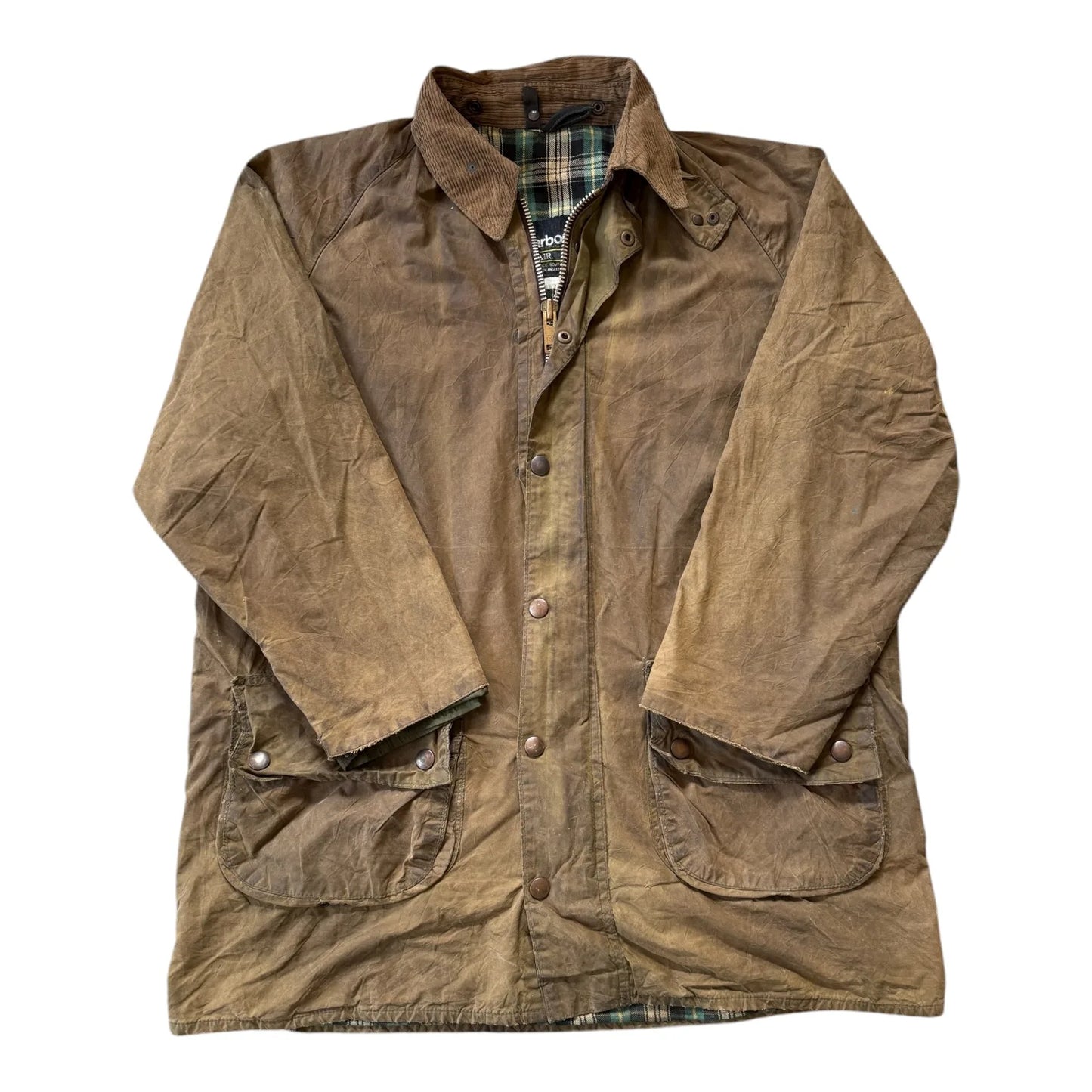 Large Barbour Gamefair Brown Wax Jacket