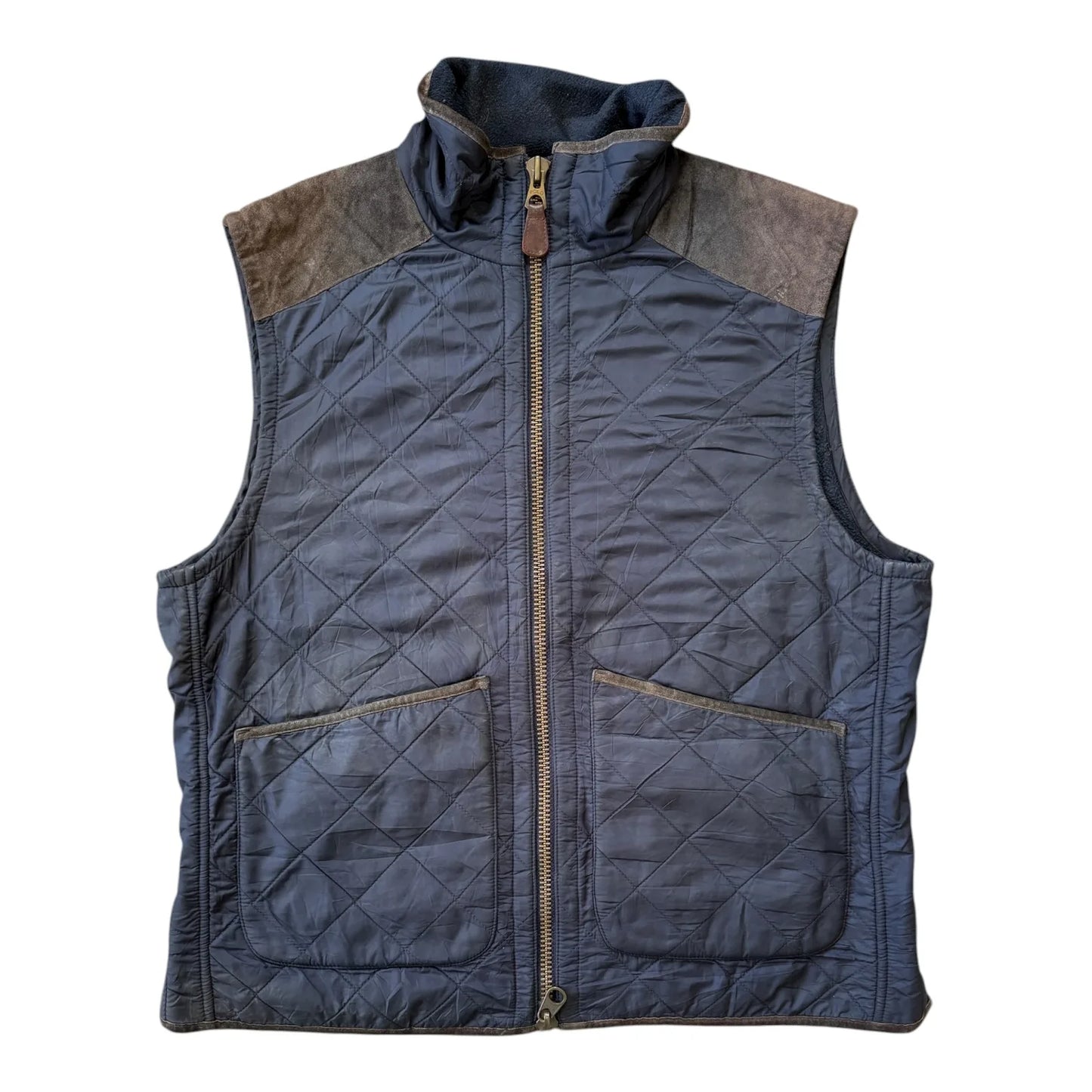 Large Ralph Lauren Navy Quilted Gilet Coat