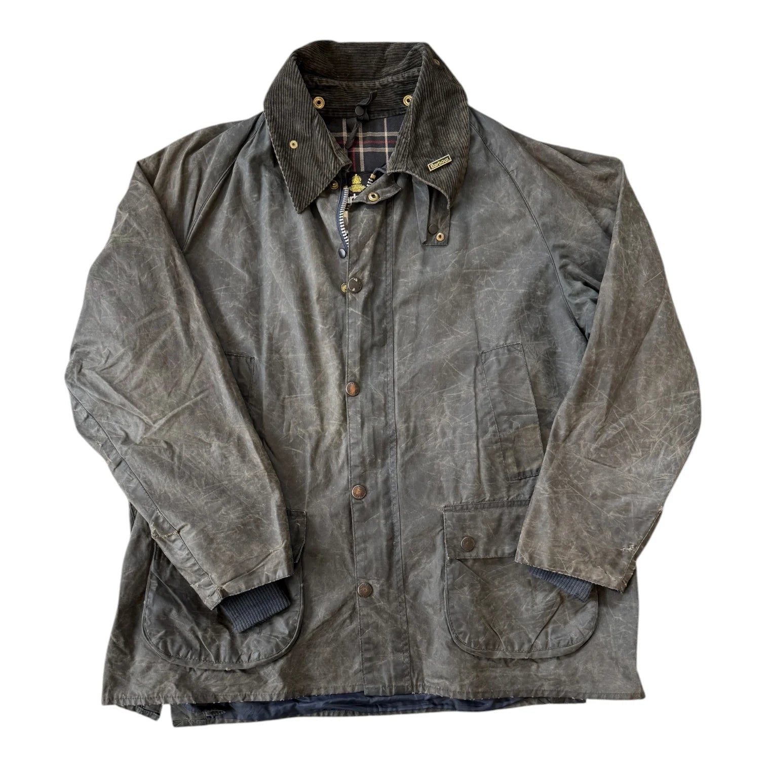 1992 XXL Barbour Grey Bedale Wax Jacket