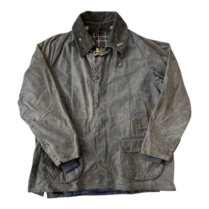 1992 XXL Barbour Grey Bedale Wax Jacket