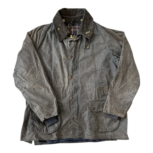 1992 XXL Barbour Grey Bedale Wax Jacket