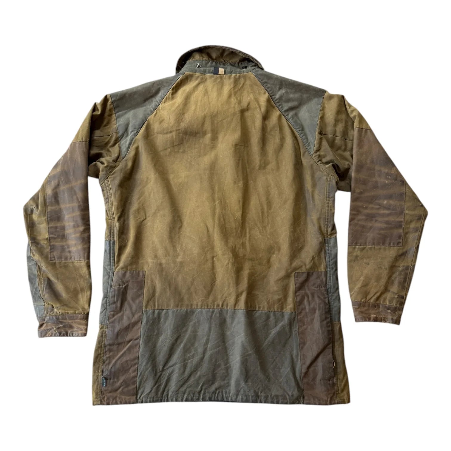 Large Barbour x Paul Smith Brown Patchwork Wax Jacket