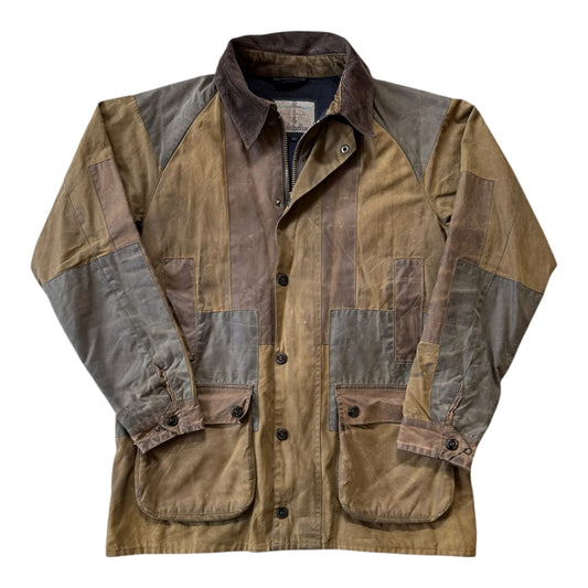Large Barbour x Paul Smith Brown Patchwork Wax Jacket