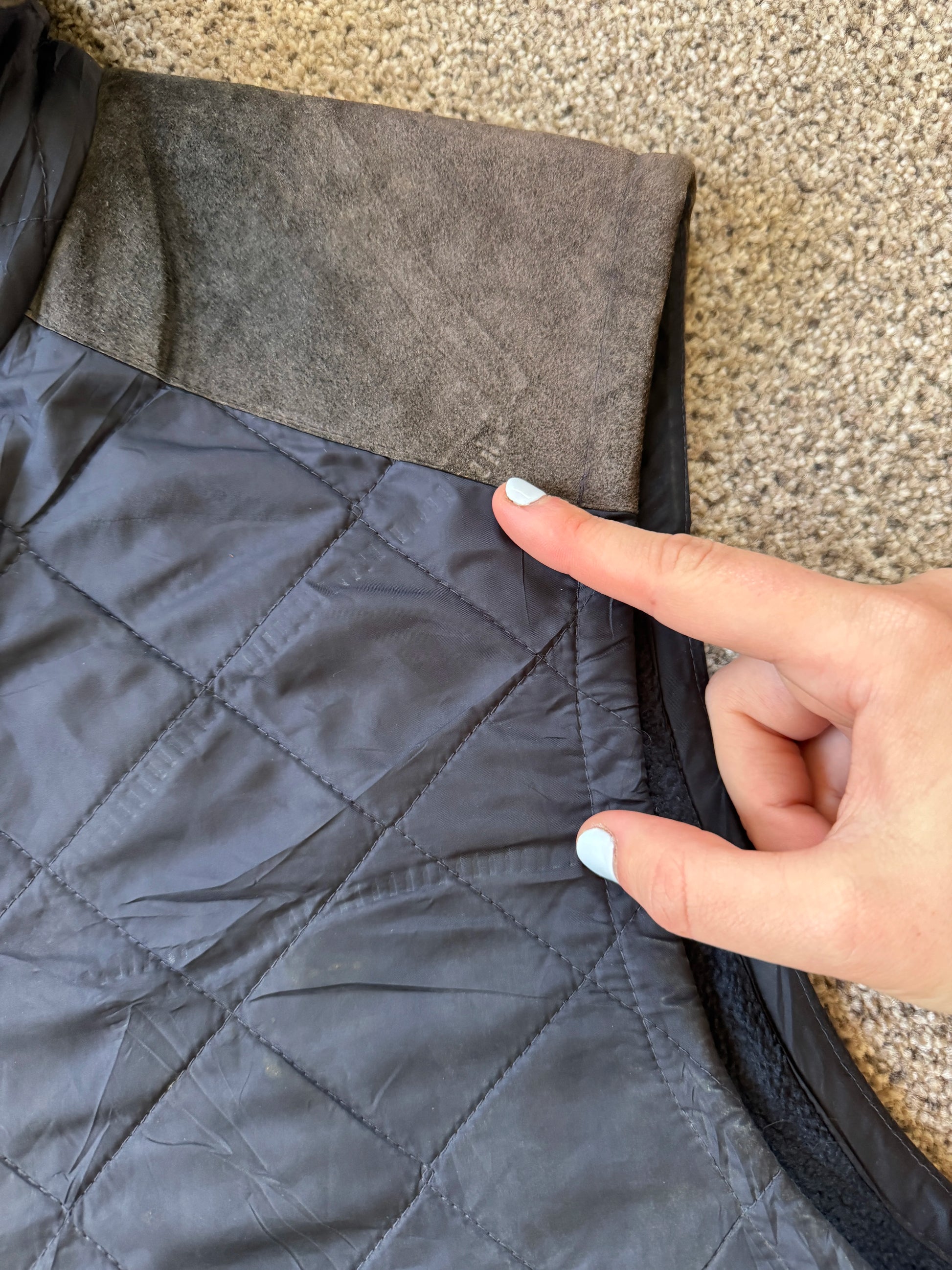 Large Ralph Lauren Navy Quilted Gilet Coat