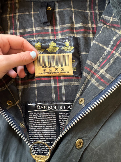 1998 Large Barbour Bedale Green Wax Jacket