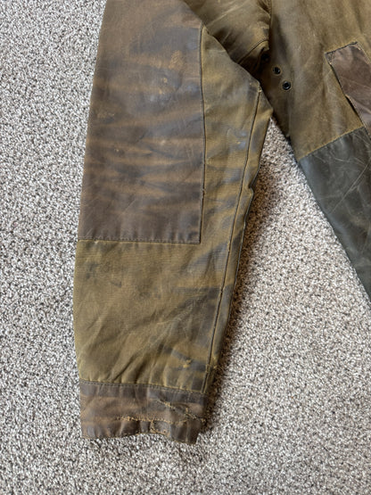 Large Barbour x Paul Smith Brown Patchwork Wax Jacket