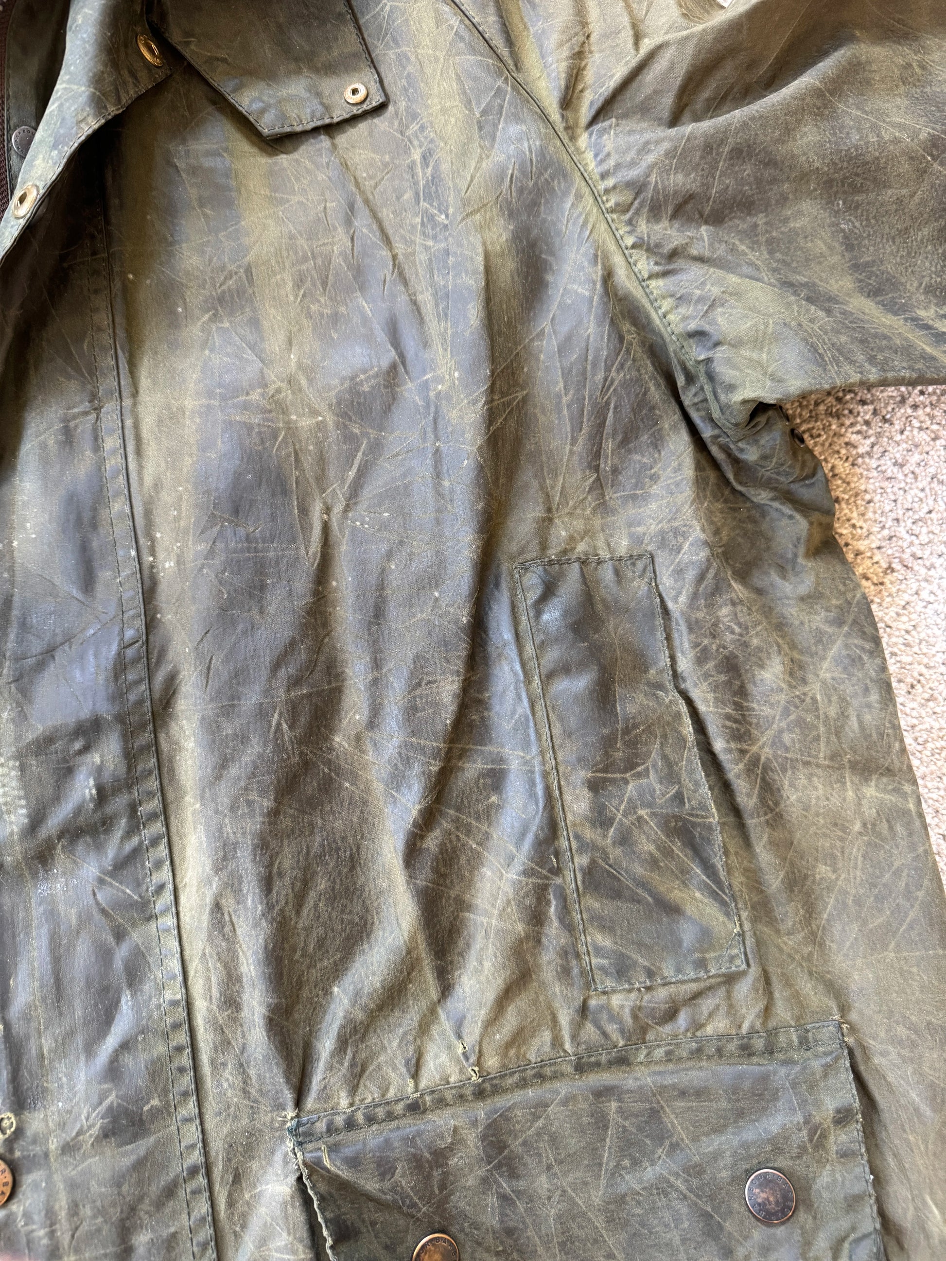 2000 XXL Barbour Green Beaufort Wax Jacket