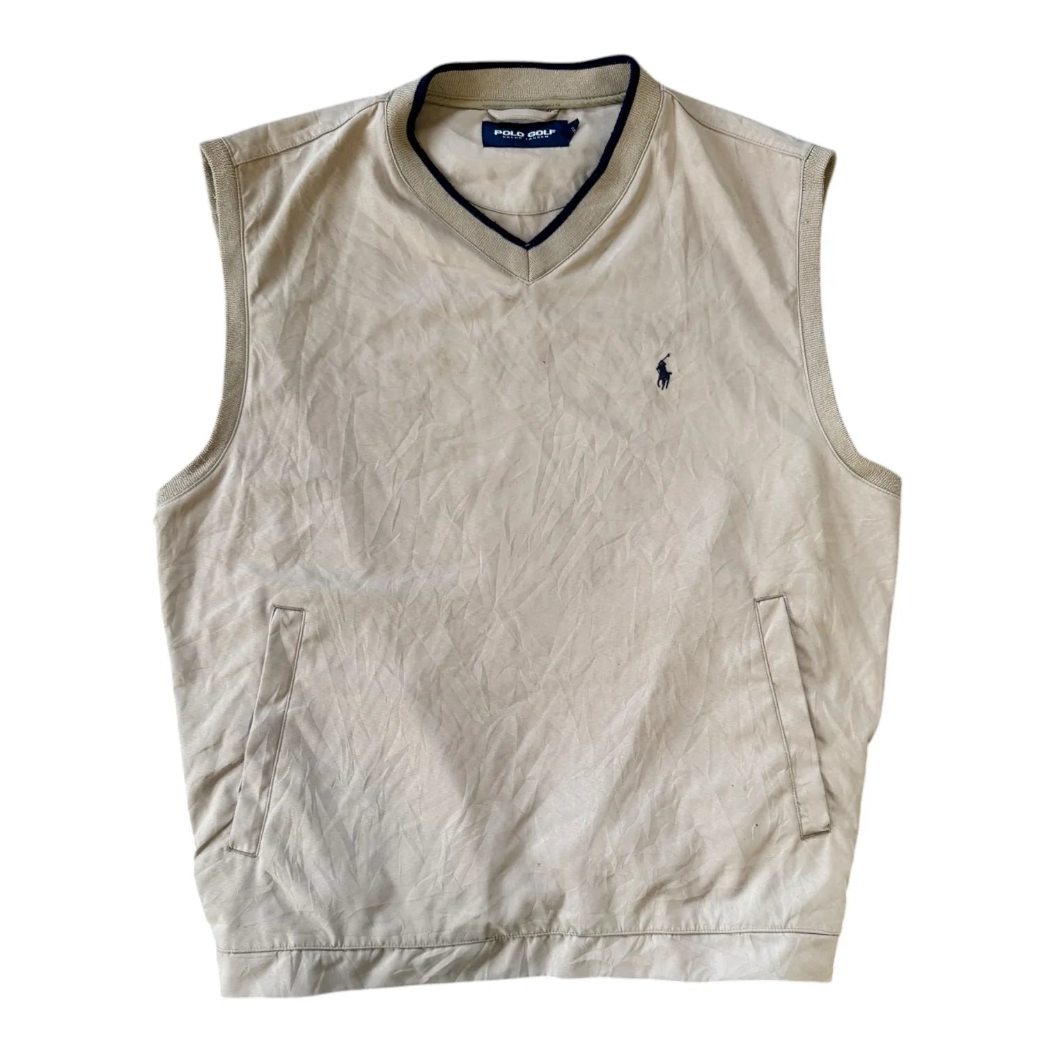 Medium Ralph Lauren Beige Golf Vest Jacket