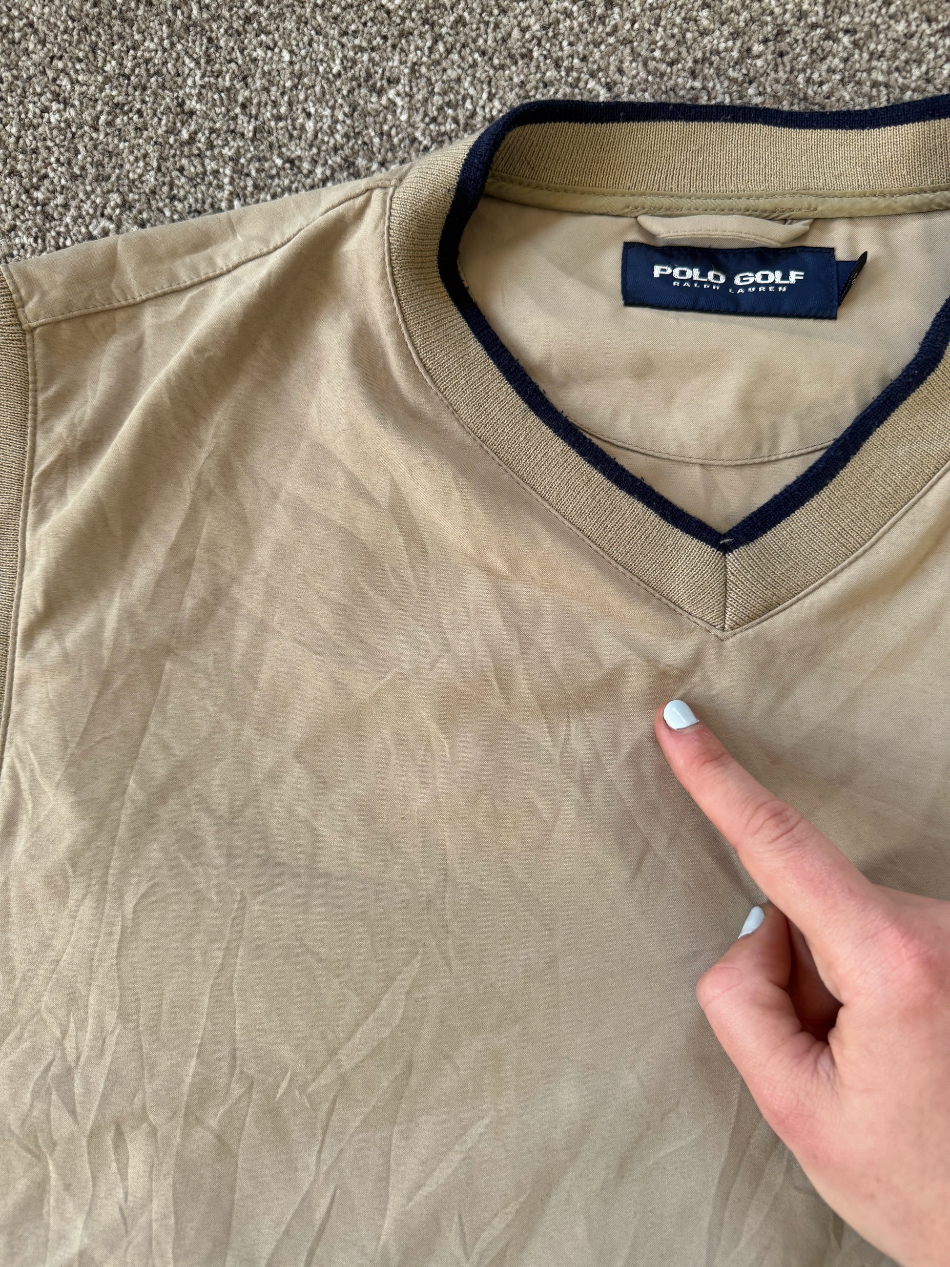 Medium Ralph Lauren Beige Golf Vest Jacket