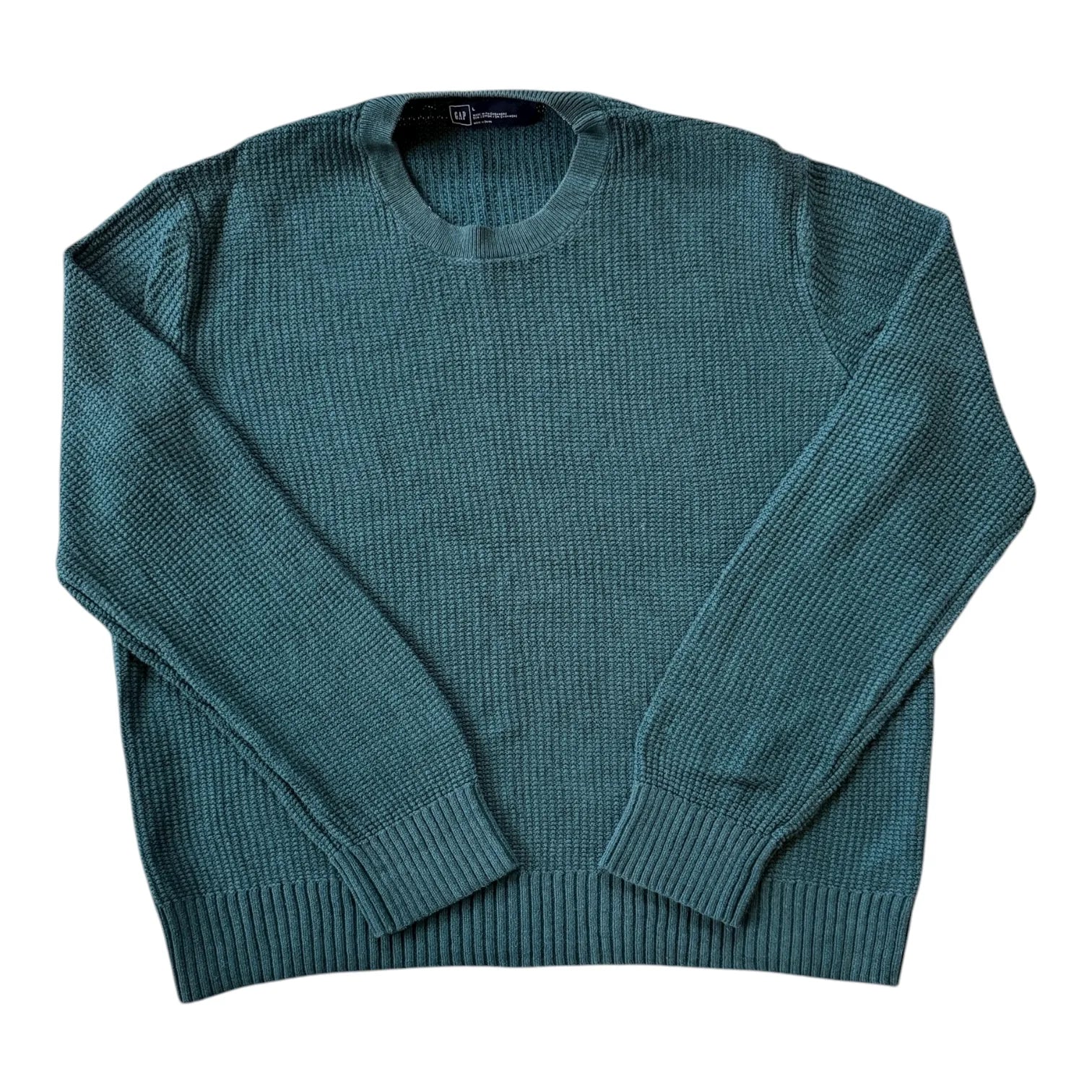 Large Gap Turquoise Knitted Jumper