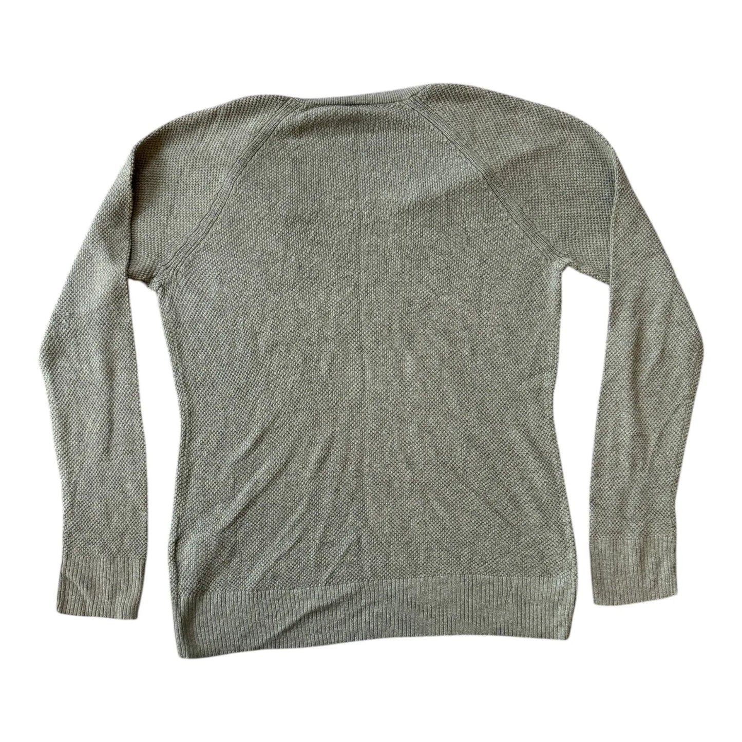 Woman's Medium Gap Green Thin Knitted V-Neck Jumper