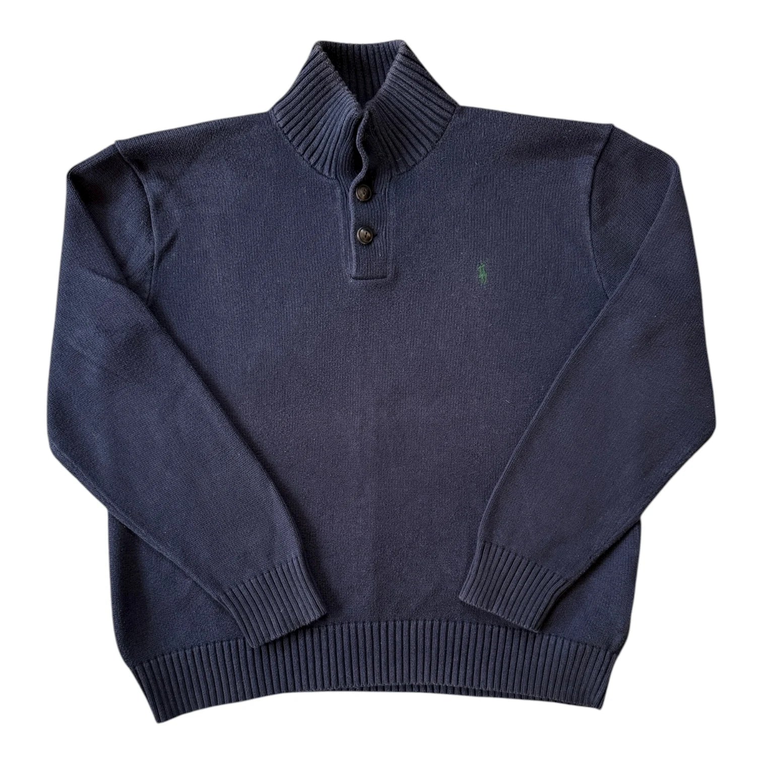 Extra large Ralph Lauren Navy Knitted 1/4 Button
