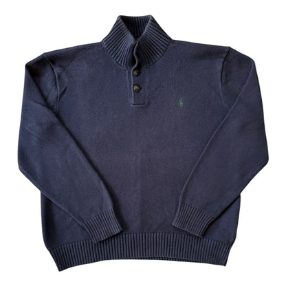 Extra large Ralph Lauren Navy Knitted 1/4 Button