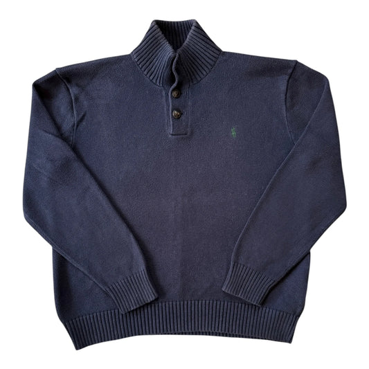 Extra large Ralph Lauren Navy Knitted 1/4 Button