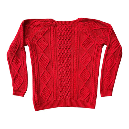 Woman's Small Gap Red Cable Knit