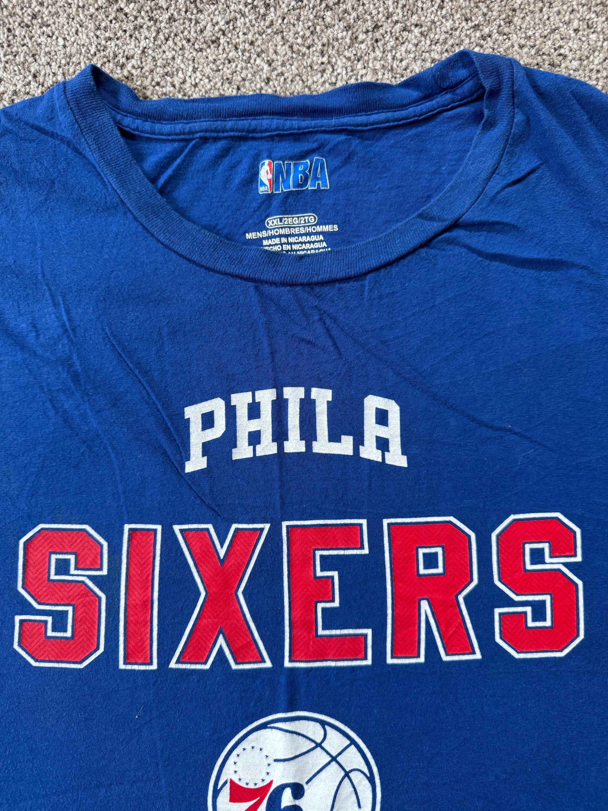 XXL NBA Blue Phila Sixers T-Shirt