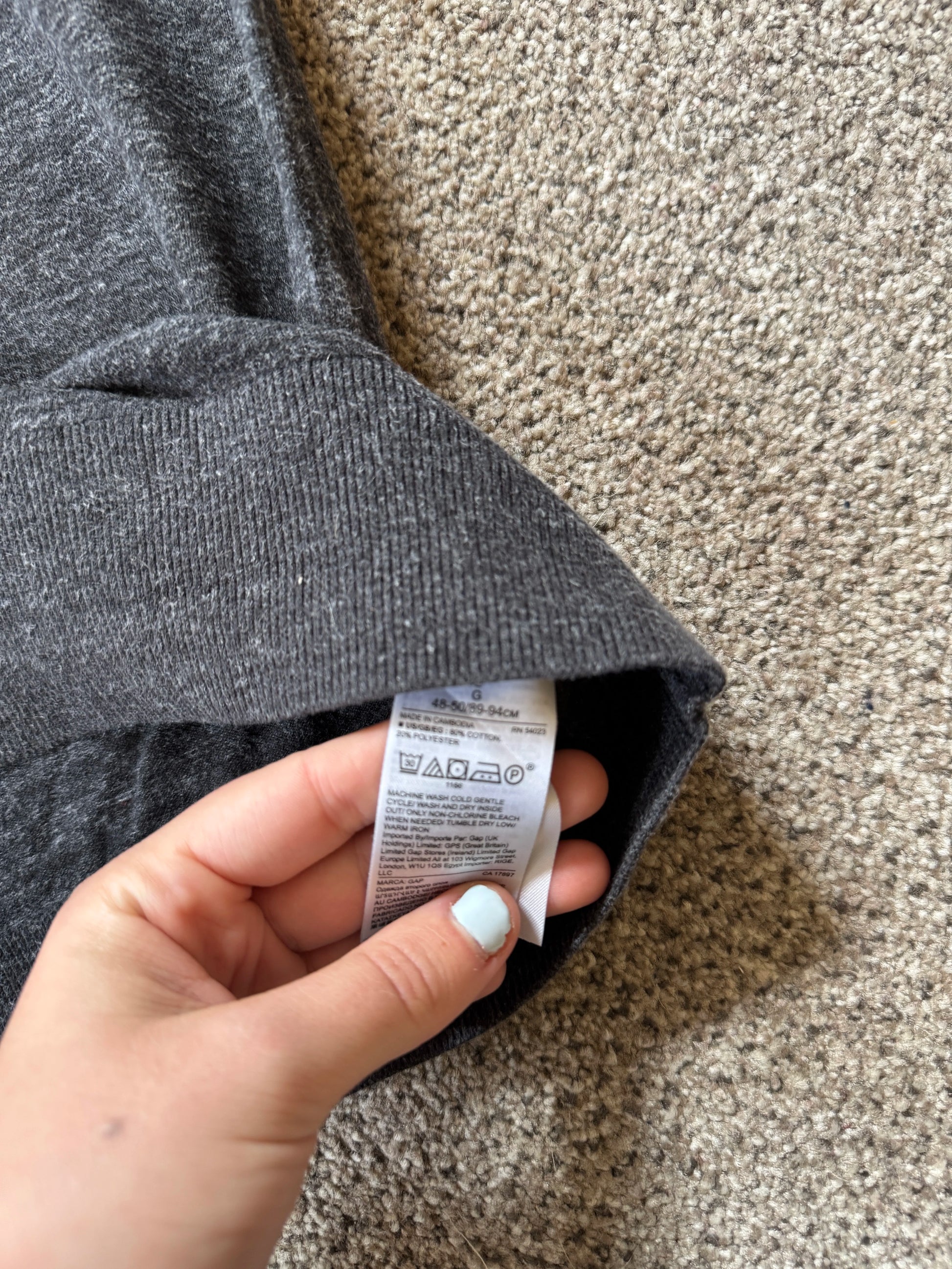 Large Gap Speckled Grey Thin Jumper