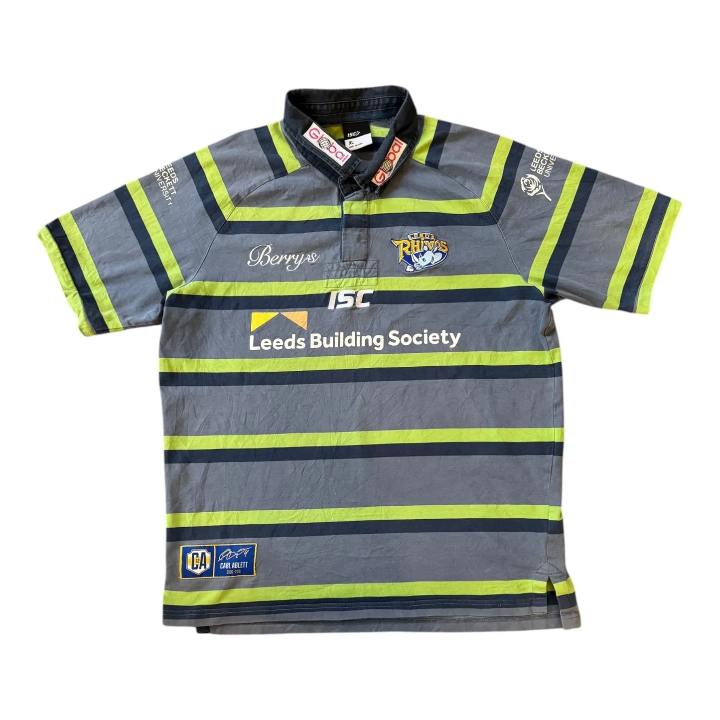 Extra large Isc Grey Leeds Rhinos Rugby Shirt