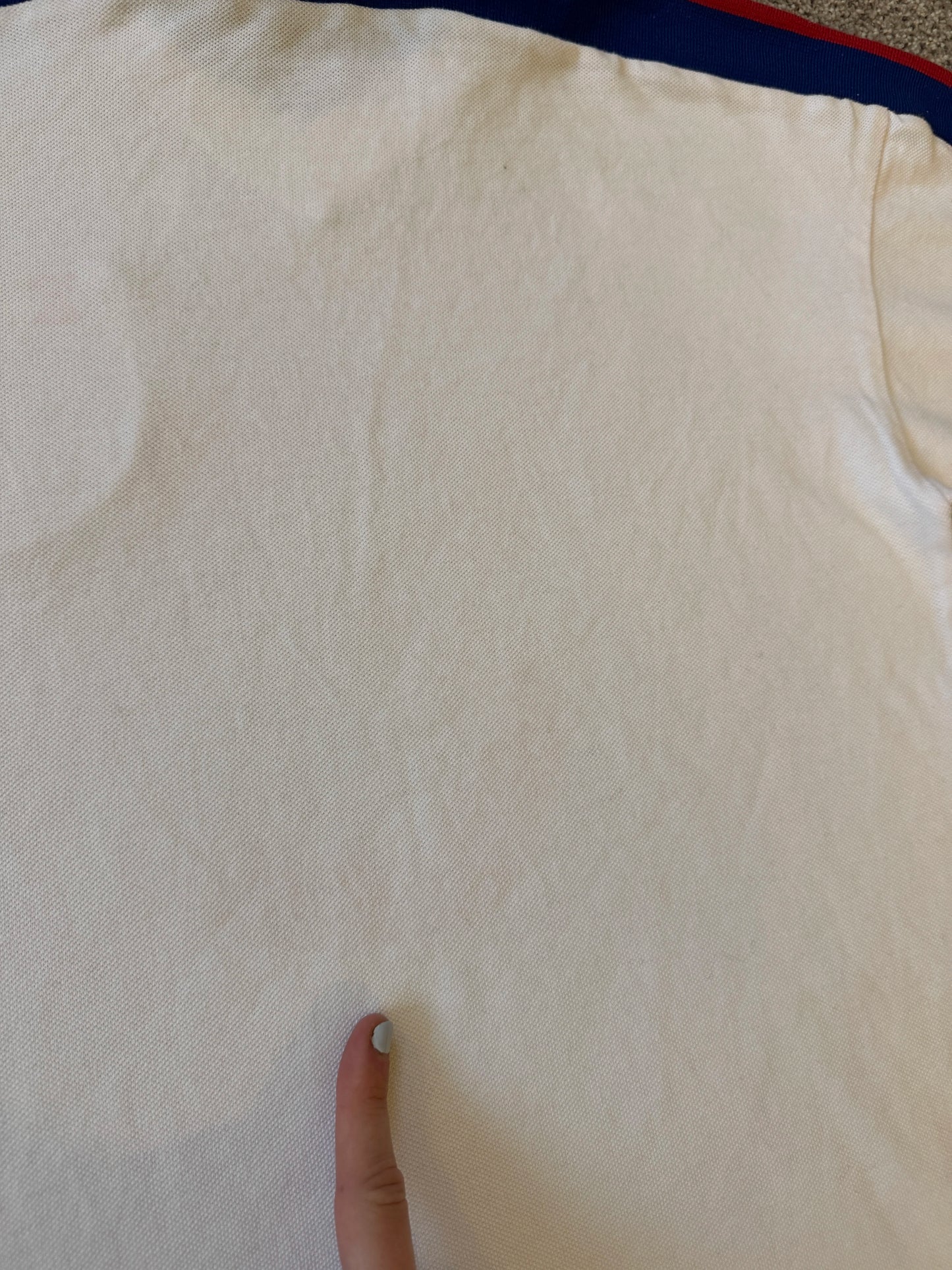 Small Draw Score White England Football Polo Shirt