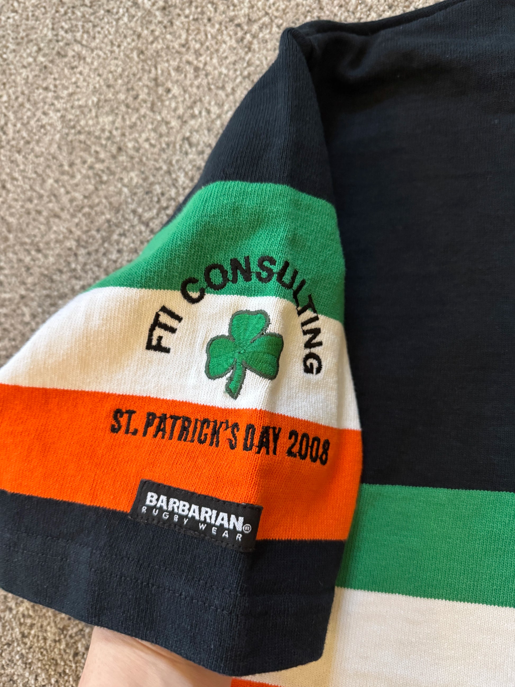 Large Barbarian Black 2008 Ireland Rugby Shirt