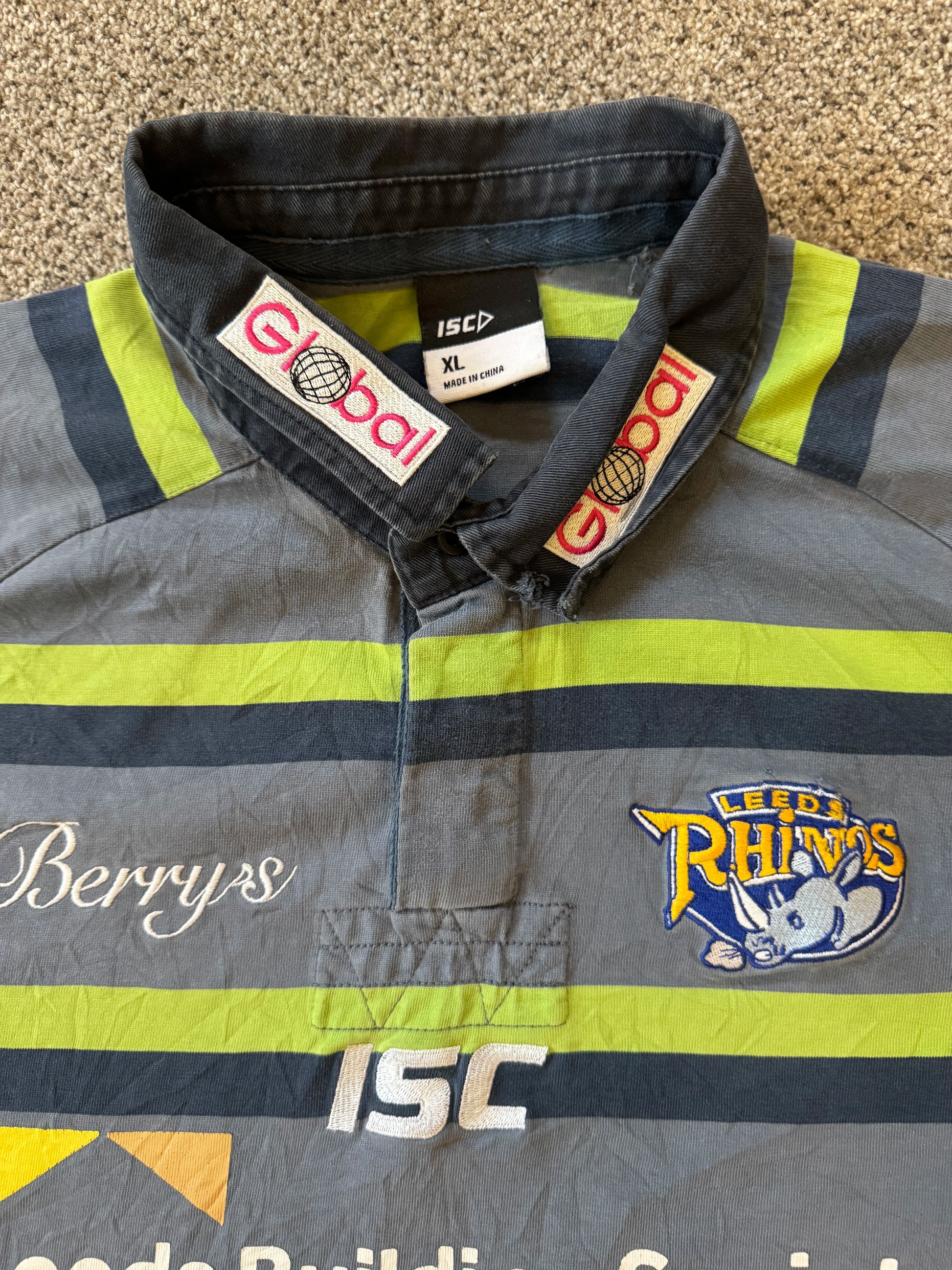 Extra large Isc Grey Leeds Rhinos Rugby Shirt