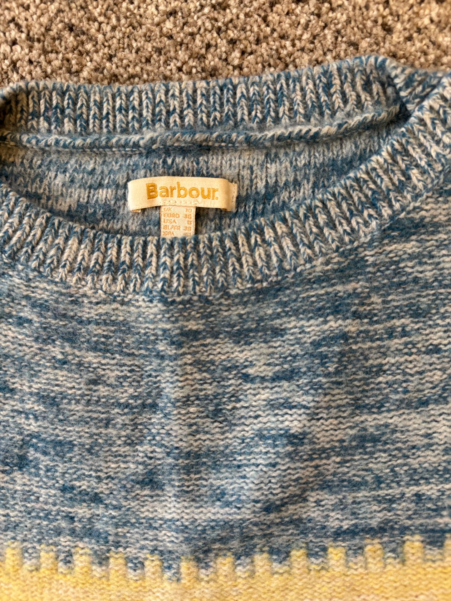 UK 10 Barbour Woollen Striped Jumper