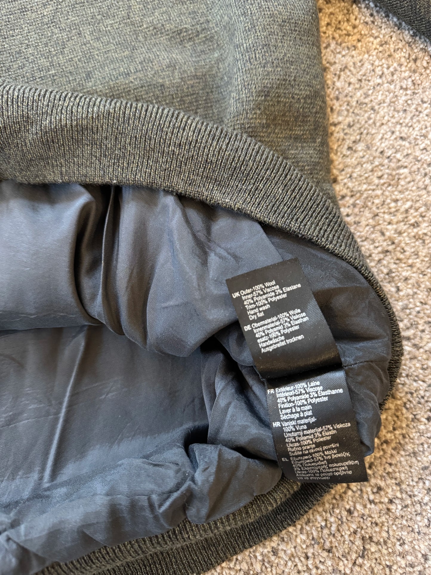 Extra large Barbour Grey Weather Comfort Wool 1/4 Zip